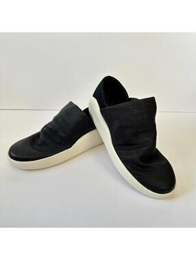 Kelsi Dagger Brooklyn Black Slip on Seraphine Leather Sneakers Women Size 7.5